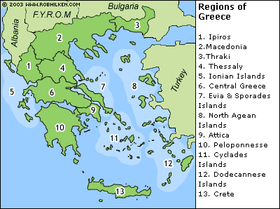 Detailed World  on Detailed Map For The Region Or Click Here For A Large Map Of Greece