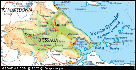 thessaly map greece maps geographic province atlas geoatlas